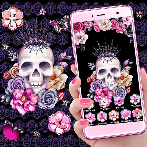 Skull Flower Themes Live Wallpapers screenshot 2