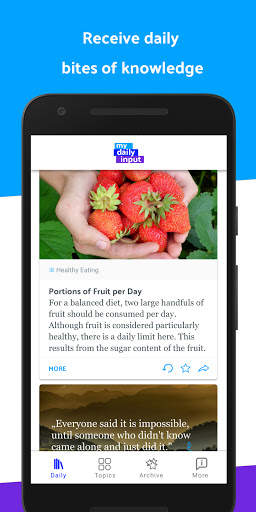 My Daily Input: Knowledge 2 Go screenshot 1