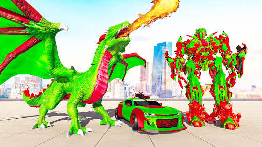 Police Dino Robot Car Games screenshot 2