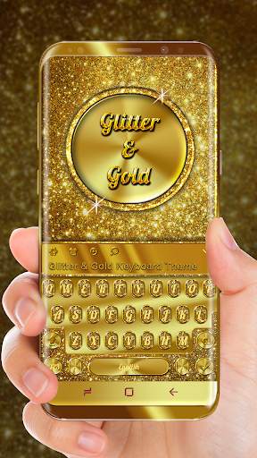 Glitter and Gold Premium Keyboard Theme screenshot 1