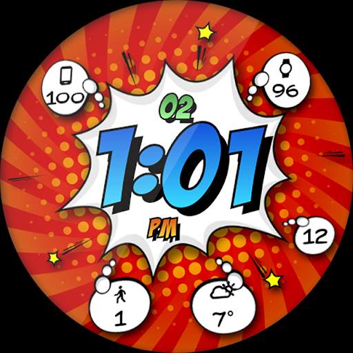 Comic Pow HD Watch Face screenshot 15