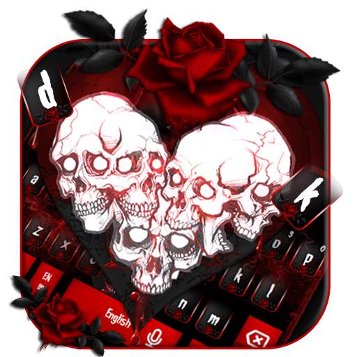 Skull Heart Keyboard 10001003