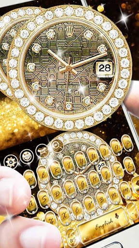 Gold Diamand Watch Keyboard screenshot 2