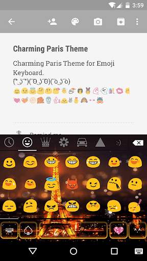 Charming Paris Emoji Keyboard screenshot 2
