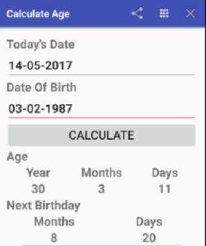 Calculate Age screenshot 1