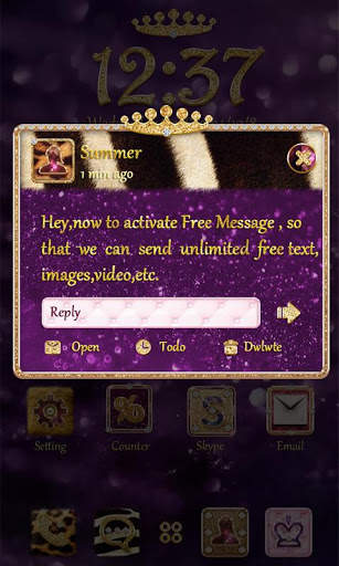 GO SMS LUXURIOUS THEME 4 تصوير الشاشة