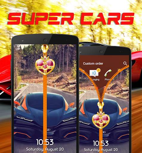 Super Cars Zipper Lock Screen screenshot 2