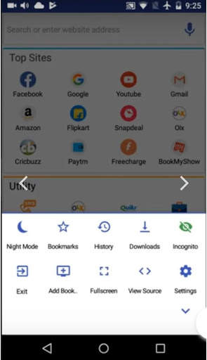 U Browser screenshot 2