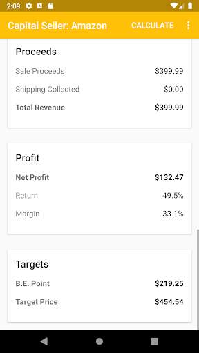 Capital Seller - Amazon Fee & Profit Calculator screenshot 2