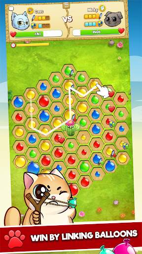 CUTE WARS PUZZLE BATTLE – Cats vs Dogs Match 3 screenshot 1