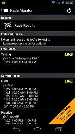 Race Monitor screenshot 1