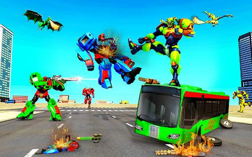 Multi Dragon Robot Bus Transformation Game 2021 screenshot 2