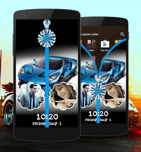 Cars Zipper Lock Screen 2 تصوير الشاشة
