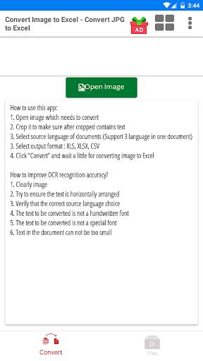 Convert JPG to XLSX - Image to XLS Converter скриншот 4