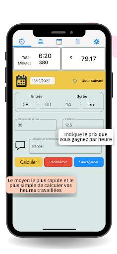 Heures travaillées screenshot 4