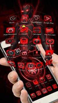 3D Red Iron Superhero Theme🤖 скриншот 3