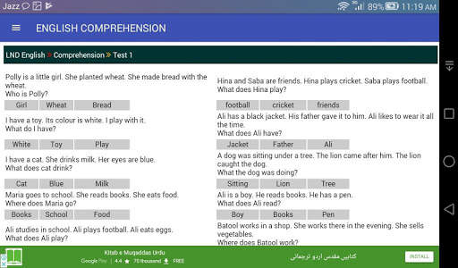 English Comprehension screenshot 5