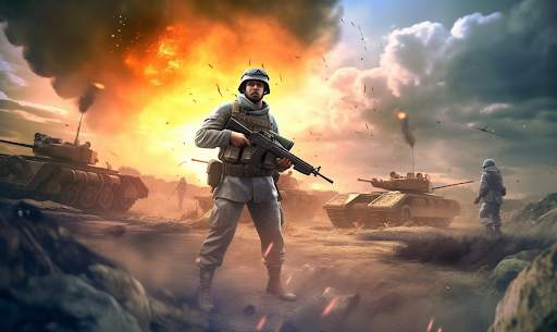 Commando Gun War Shooting Game 4 تصوير الشاشة