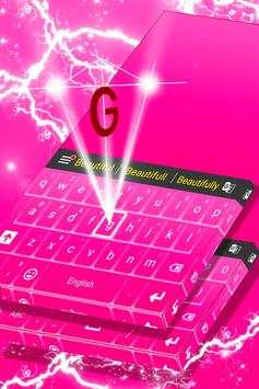 Pink Glow Keyboard Theme screenshot 1