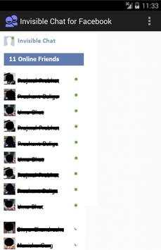 Invisible Chat for Facebook screenshot 1