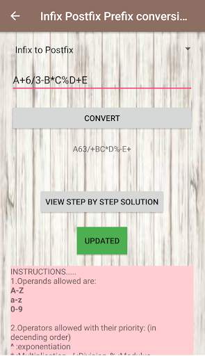 Infix Postfix Prefix converter screenshot 6