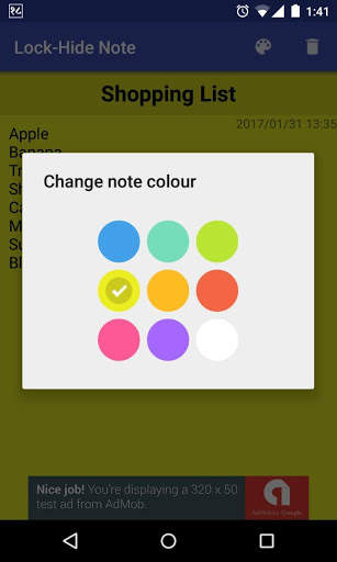 Lock-Hide Note screenshot 2