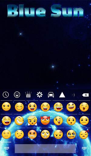 Blue Sun Animated Keyboard + Live Wallpaper screenshot 4