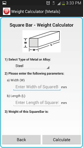 Weight Calculator (Metal) screenshot 8