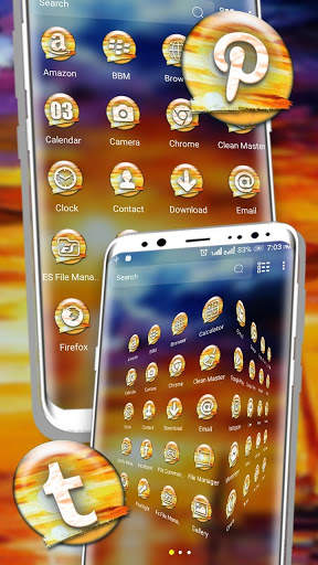Sunset Painting Launcher Theme screenshot 2