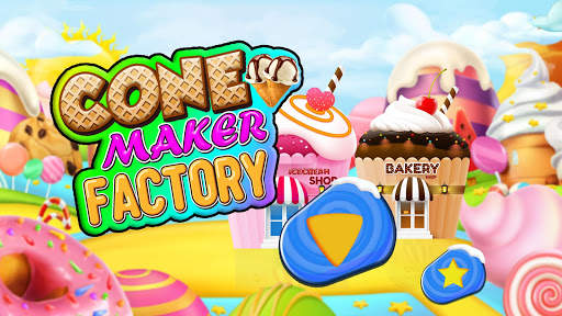 Cone Maker Factory: Dessert Biscuit Cooking Game screenshot 1