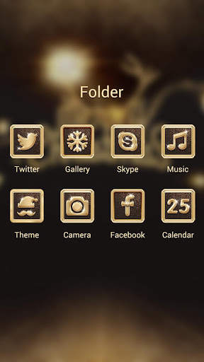 Gold Xmas Go Launcher Theme screenshot 4