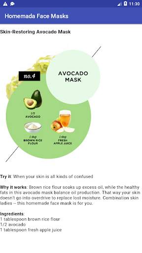 Homemade Face Masks screenshot 4
