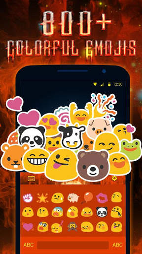 Skull Hellfire Keyboard Theme screenshot 2