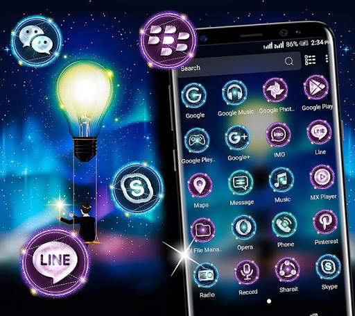 Light Bulb Launcher Theme screenshot 2