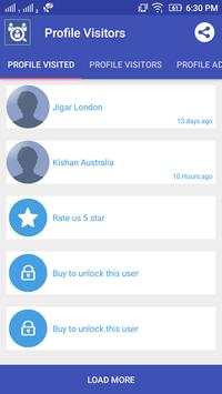 Profile Visitors For Facebook screenshot 1