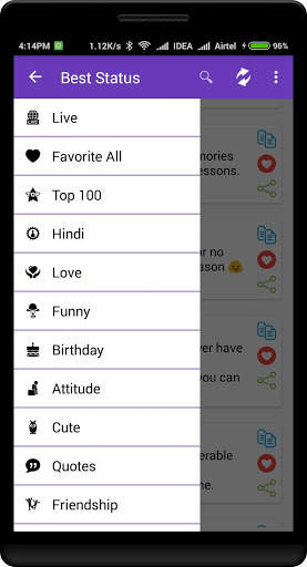 Best Status App 2019 - Quotes App screenshot 2