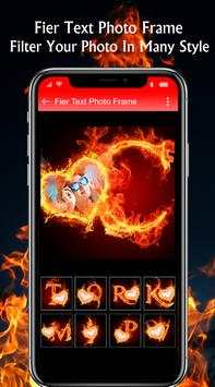 Fire Text Photo Frame 2019 screenshot 3