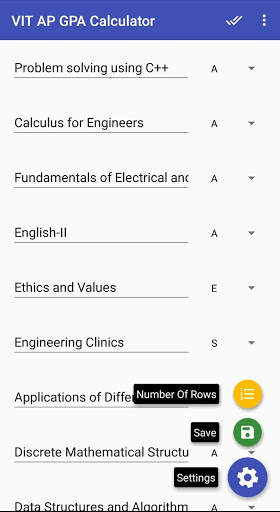 Vit AP GPA Calculator screenshot 2