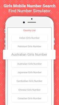 Girls Mobile Number Search Find Number Simulator screenshot 2