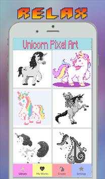 Unicorn Coloring Book, Color By Number - Pixel Art screenshot 3