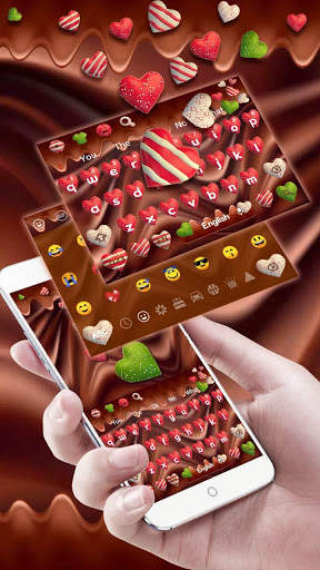 Colorful Heart Chocolate Keyboard स्क्रीनशॉट 2