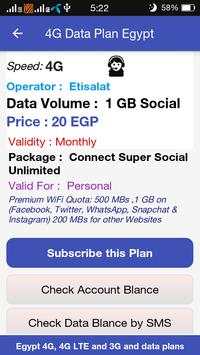 4G Data Plan Egypt screenshot 3