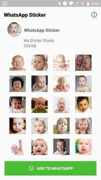 Cute Baby Sticker for WhatsApp Free -WAStickerApps 2 تصوير الشاشة