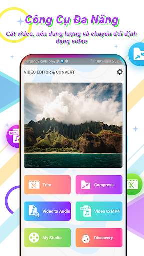 Chuyển Video Sang MP3 & Cắt Video, Nén Sửa Video screenshot 1