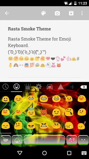 Rasta Smoke Emoji Keyboard स्क्रीनशॉट 2