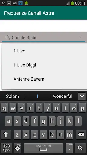 Frequenze di Canali ASTRA screenshot 6