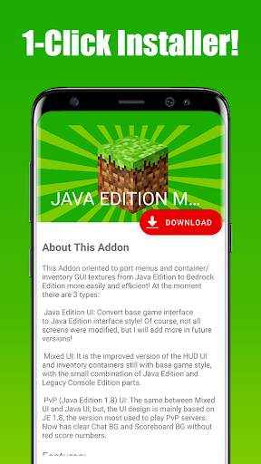 JAVA EDITION Mod for Minecraft screenshot 1