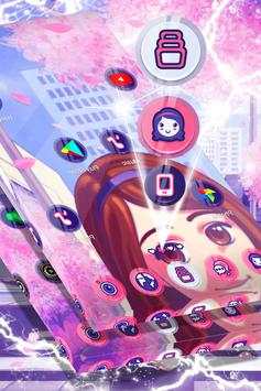 Anime Girl Launcher Theme screenshot 3
