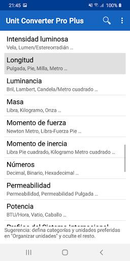 UC Pro - Conversor de unidades screenshot 1