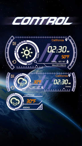 Control GO Weather Widget Theme screenshot 1